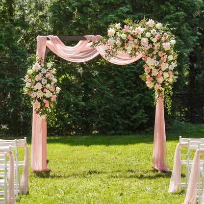Dark Brown Decorative Garden Arch - Heavy-Duty Fir & Rustproof Iron for Climbing Plants, Roses - 84.6" Tall Outdoor Arch for Backyards, Garden Entries