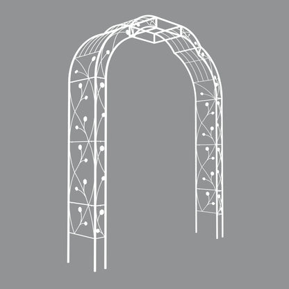 Holaki Metal Garden Arch, 6.2FT Wide x 8.2FT High, Heavy-Duty Arbor Trellis for Climbing Plants, Outdoor Decorative Arch for Garden, Wedding & Events