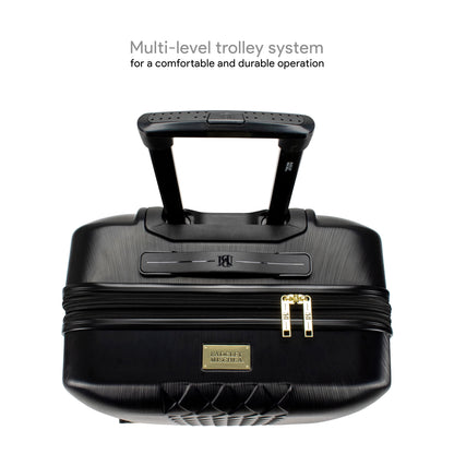 BADGLEY MISCHKA Diamond 3 Piece Expandable Luggage Set (Black)