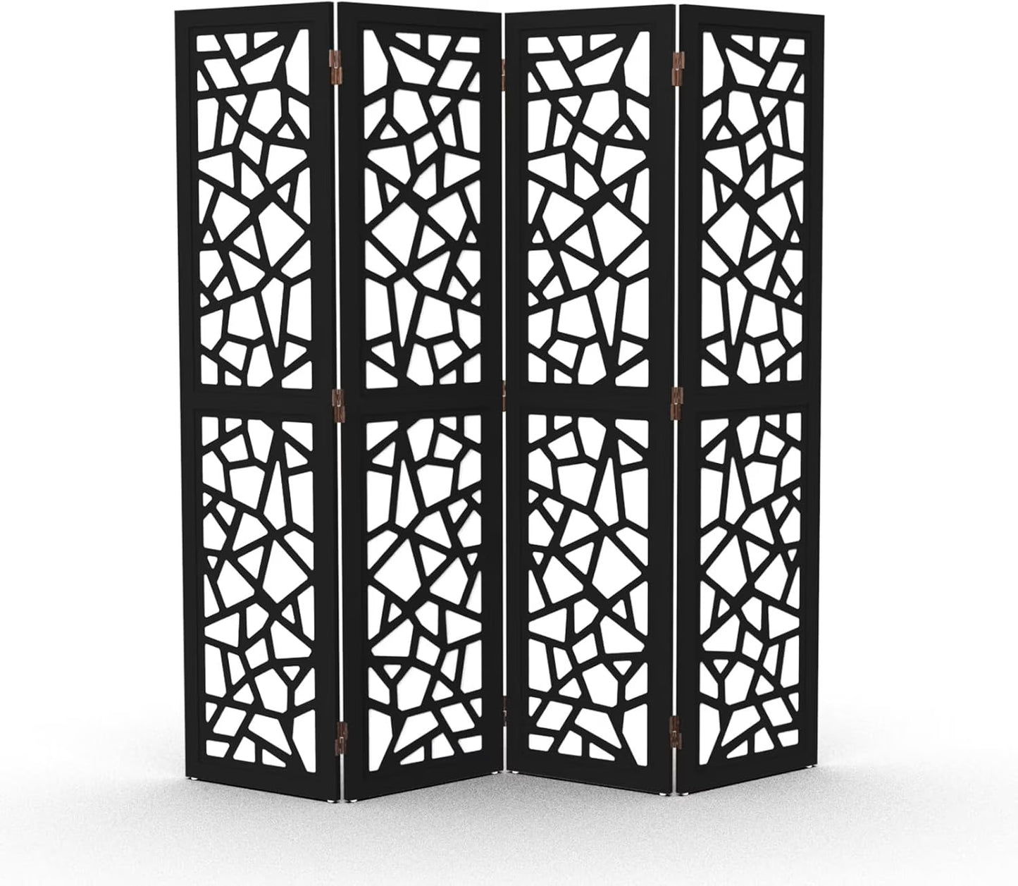 VINGLI 70'' H Room Divider, Non-Woven Fabric Privacy Screen, Indoor Partition Wall Dividers, Freestanding Hinged Space Separator with Modern Unique Pattern