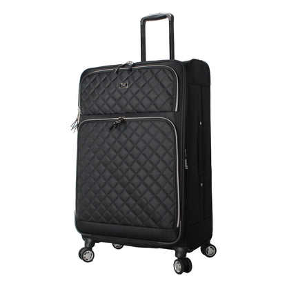 MADDEN NYC, Aesthetic Soft Side 28" Expandable Checked Luggage, Black