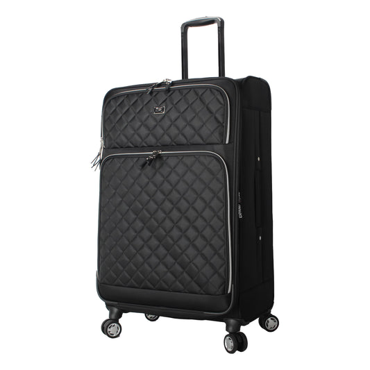 MADDEN NYC, Aesthetic Soft Side 28" Expandable Checked Luggage, Black