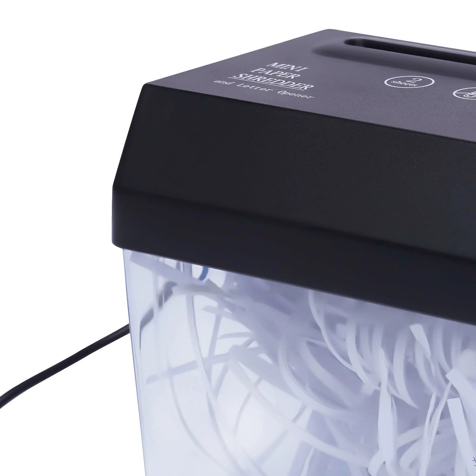 MIDUO Electric USB Paper Shredder Portable Paper Shredder Desktop A4 Shredder for Home Office