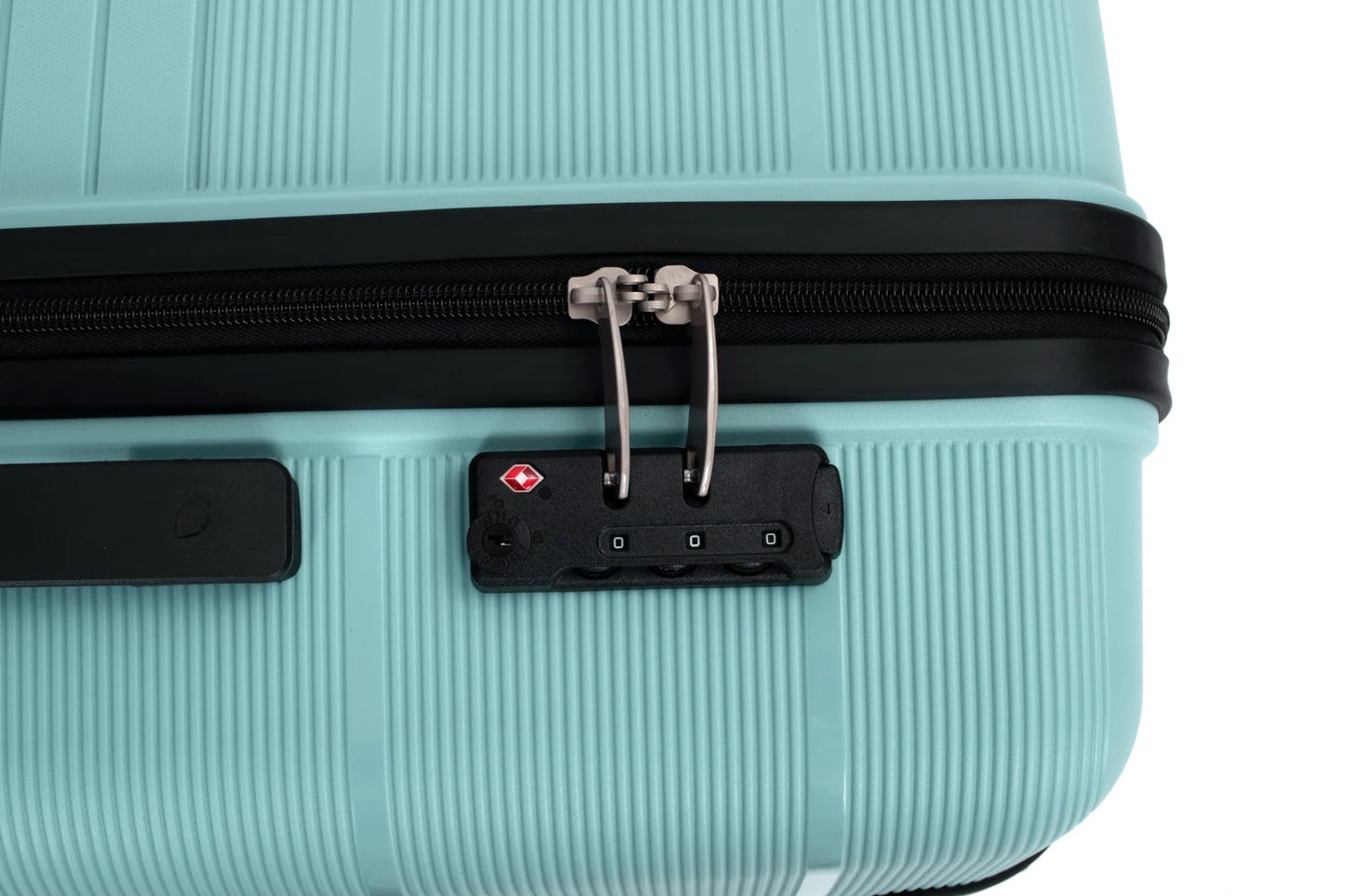 Lightweight PP Suitcase Sets with Spinner Wheels TSA Lock, Hardshell Luggage Sets for Travel Trips, 3-Piece Set (20in/24in/28in), Light Green