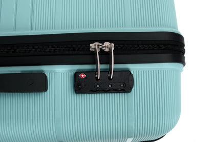 Lightweight PP Suitcase Sets with Spinner Wheels TSA Lock, Hardshell Luggage Sets for Travel Trips, 3-Piece Set (20in/24in/28in), Light Green
