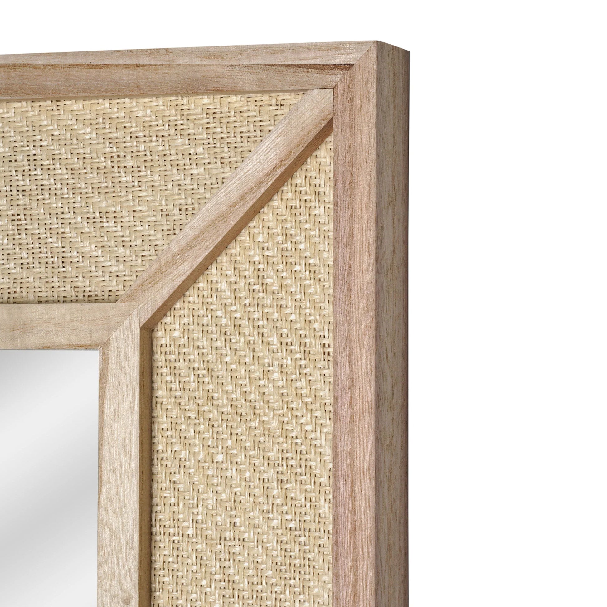 Better Homes & Gardens 18" x 24" Rectangle Woven Rattan Frame Wall Mirror in Natural Color