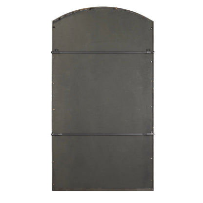 DecMode 39" x 71" Copper Window Pane Inspired Wall Mirror with Arched Top
