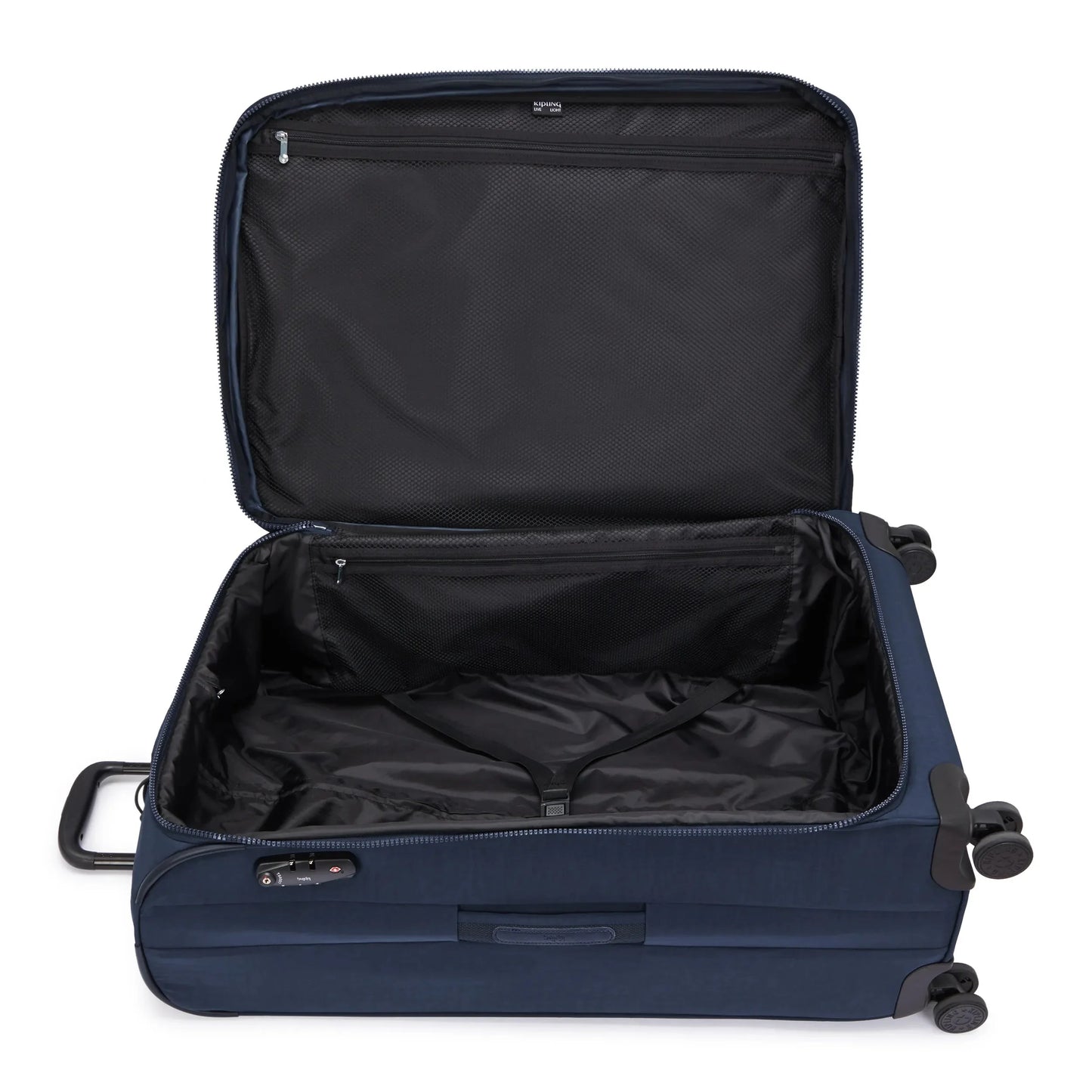 Kipling New Youri Spin Large 4 Wheeled Rolling Luggage Black Noir