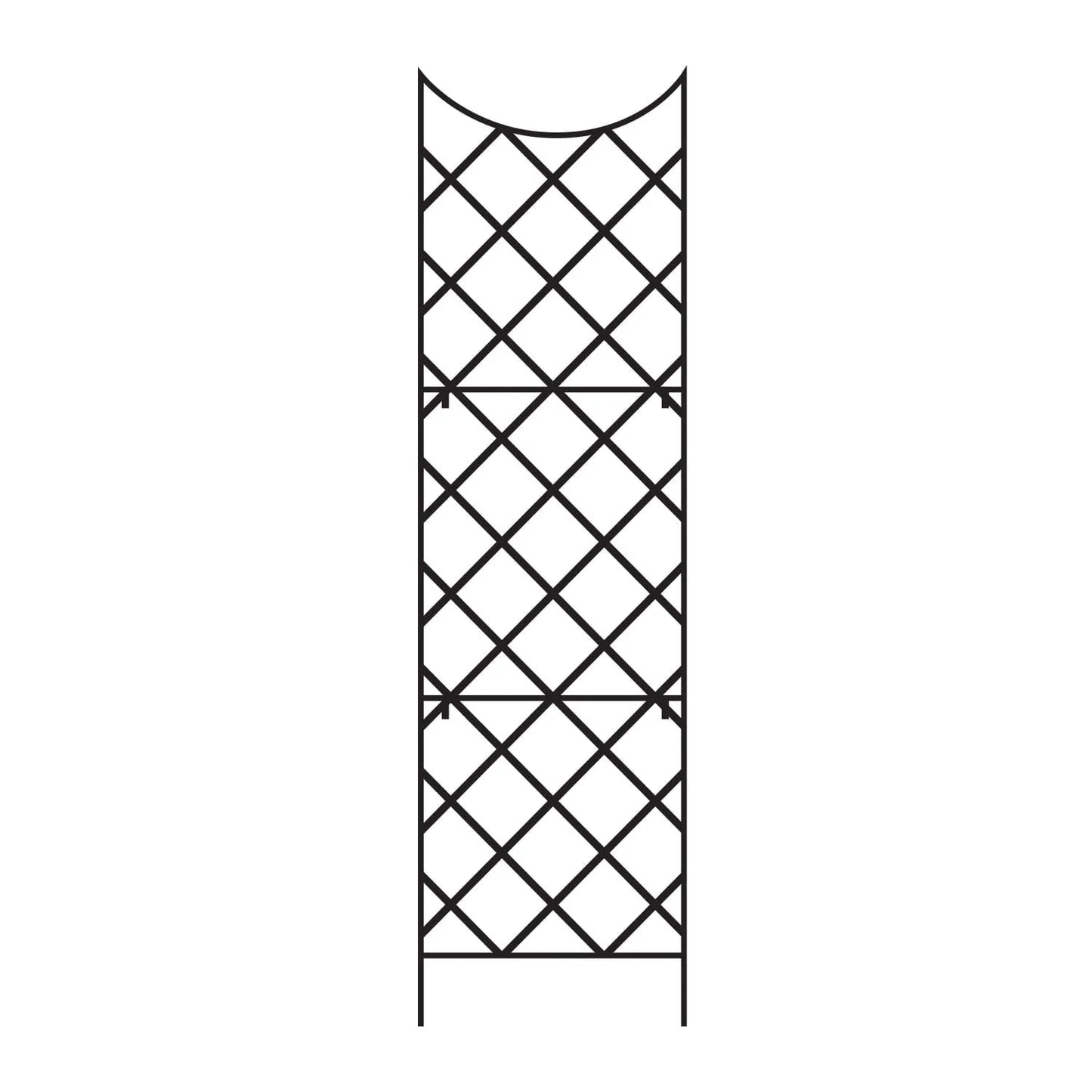 Panacea 89655 Giant Metal Trellis for Climbing Plants, Outdoor Garden Obelisk, Black, 108"H