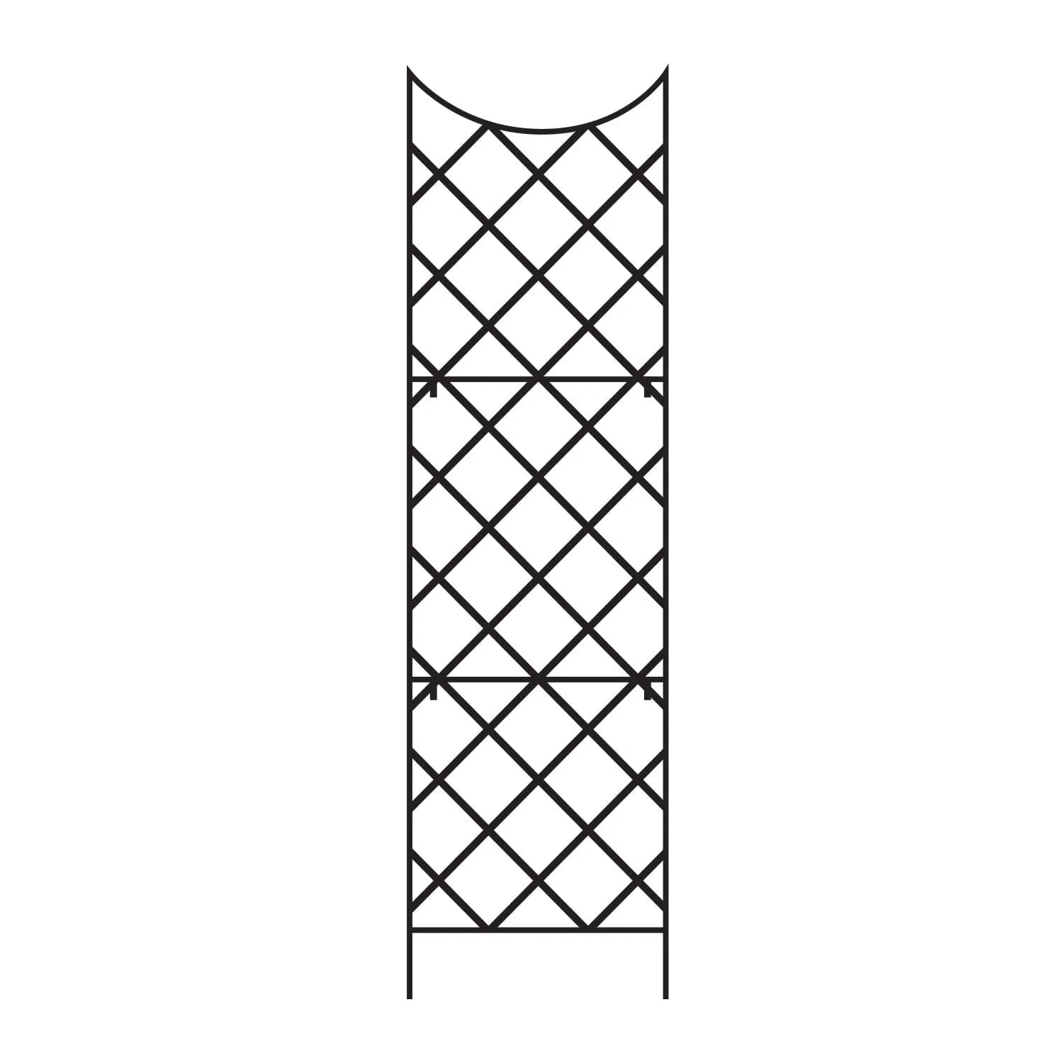 Panacea 89655 Giant Metal Trellis for Climbing Plants, Outdoor Garden Obelisk, Black, 108"H