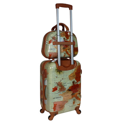 World Traveler Europe 4-Piece Spinner Luggage Set with TSA Lock, with 28" and 24" Upright, 13" Carry-on, and 13" Bag