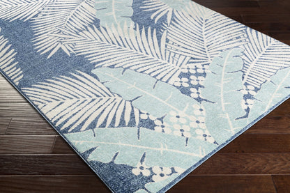 Livabliss Bodrum Coastal Indoor/Outdoor Area Rug,5'3" x 7'3",Blue