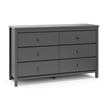 Storkcraft Alpine 6 Drawer Nursery Double Dresser, Driftwood