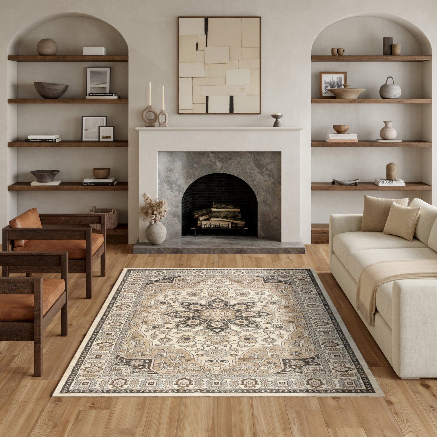 Nourison Briar Area Rug, Rose, 6’6” x 9’6”