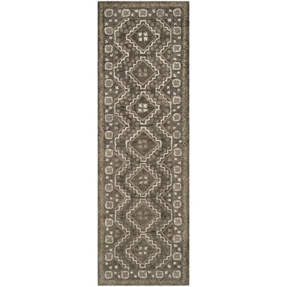 SAFAVIEH Bella Vana Medallion Geometric Wool Area Rug, Brown/Taupe, 4' x 6'