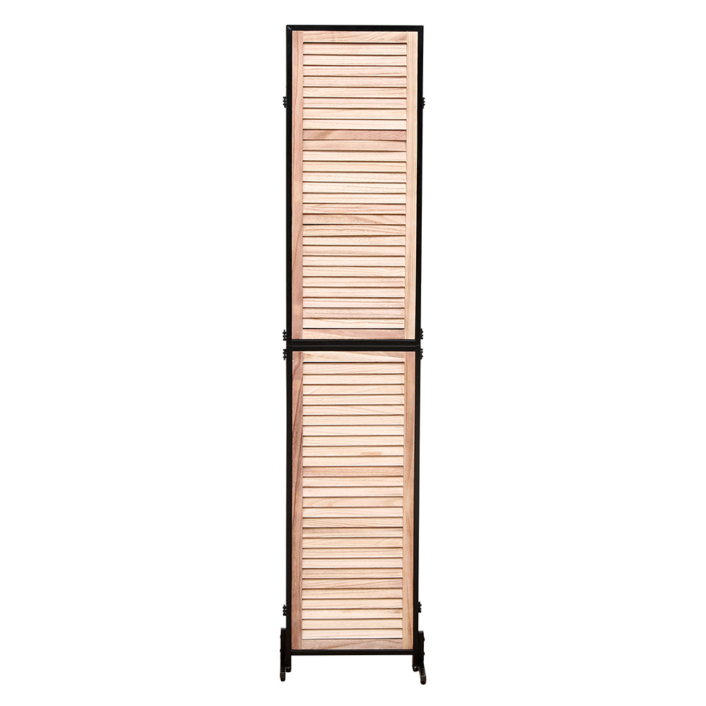 3 Panel Room Divider, Folding Privacy Screen, 5.9FT Heavy Duty Partition Wall Dividers Room Separator with Metal Frame, Freestanding Louvered Divider Screen for Home Office Restaurant Bedroom