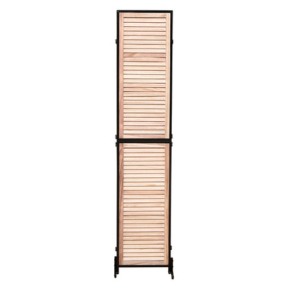 3 Panel Room Divider, Folding Privacy Screen, 5.9FT Heavy Duty Partition Wall Dividers Room Separator with Metal Frame, Freestanding Louvered Divider Screen for Home Office Restaurant Bedroom