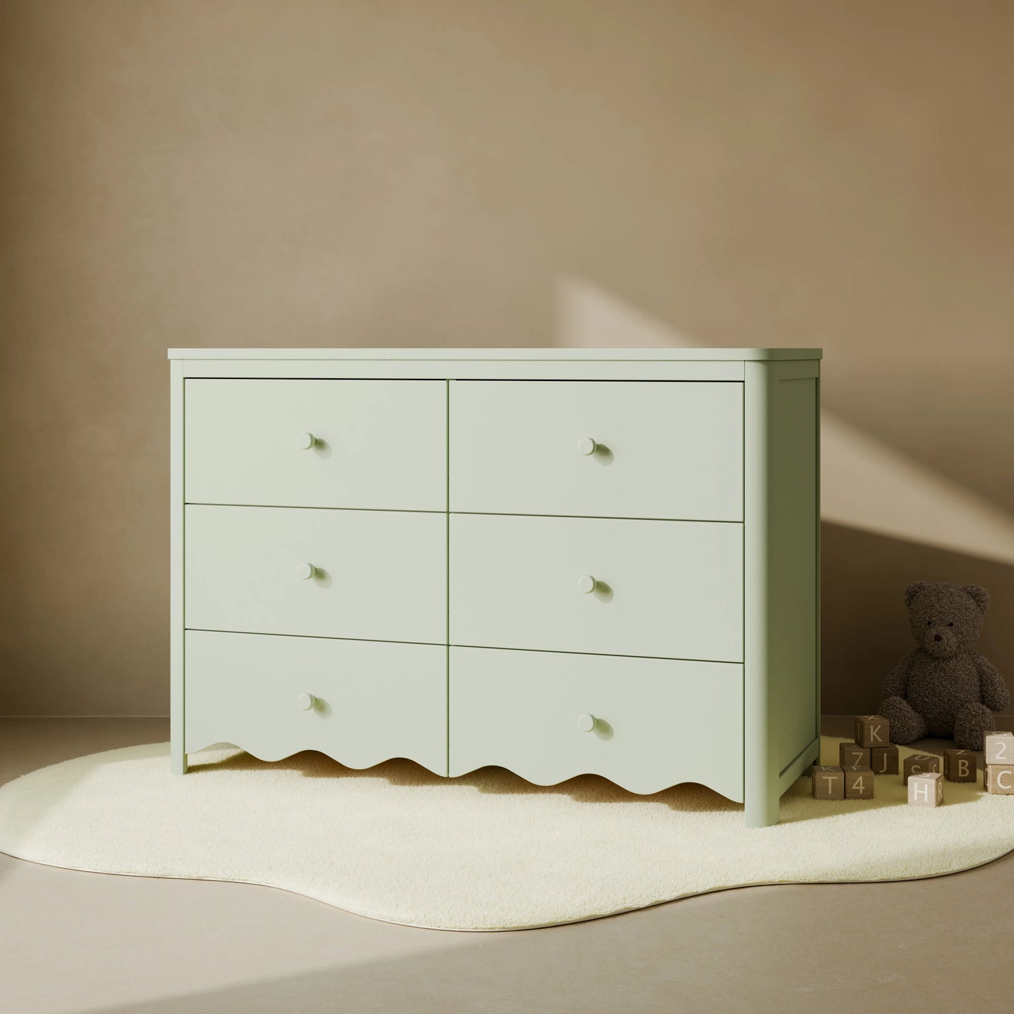 Storkcraft Casablanca 6 Drawer Nursery Dresser, Sage