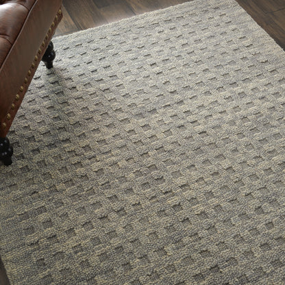 Nourison Perris Solid Charcoal 3'9" x 5'9" Area Rug, (4x6)