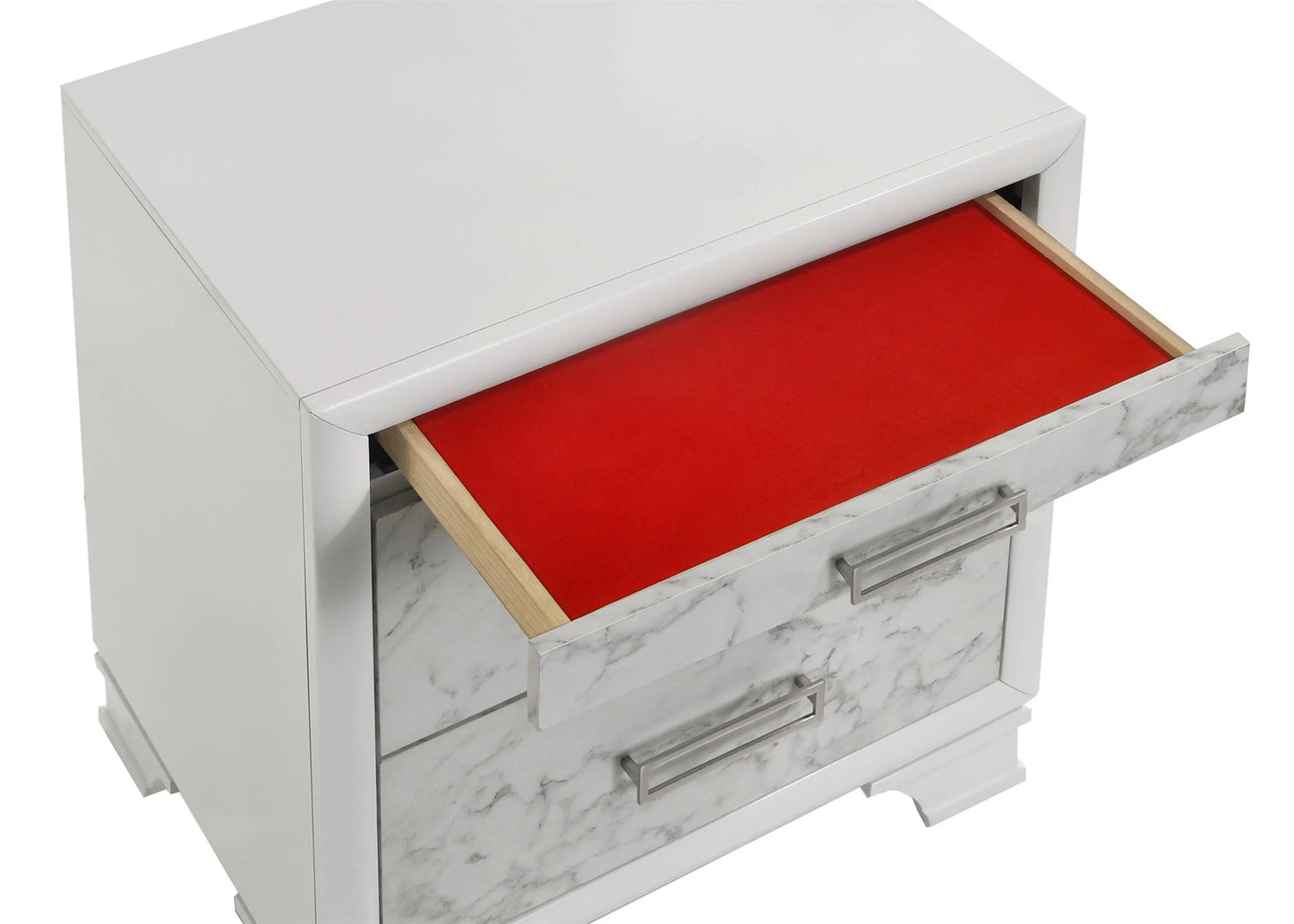 Soul Full 4PC Set including Manufactured Wood & Marble Accents in White
