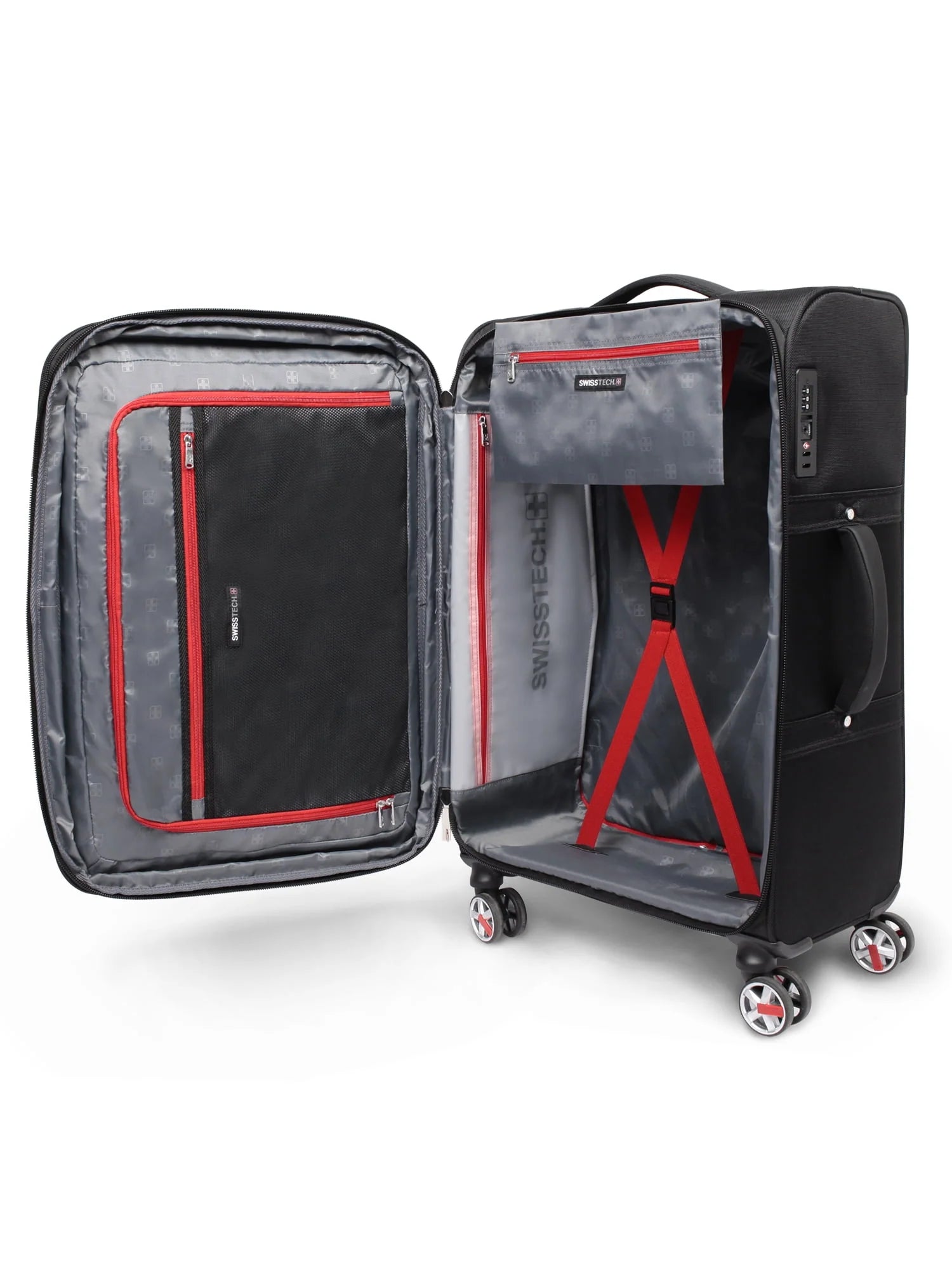 SwissTech Executive 29" 8-Wheel Softside Luggage, Black