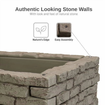 RTS Home Accents Rock Lock Raised Garden Bed Straight Rock (Pack of 2)