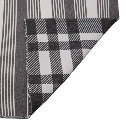 Better Homes & Gardens Buffalo Plaid Reversible Rug, Black/White, 7' x 10'