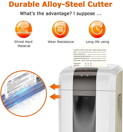 Bonsaii Paper Shredder Micro-Cut 6-Sheet CD/Credit Card Shredder for Home Office 4S16