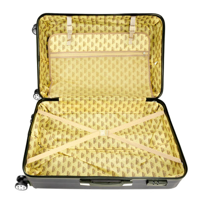 K-Cliffs 3pcs Luggage Set Lightweight Expandable Hard sided ABS Spinner Travel Suitcase Black