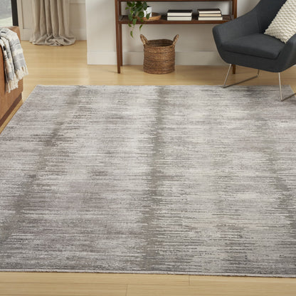 Nourison Modern Abstract Abstract Grey Gold 5'3" x 7'6" Area Rug (5x8)