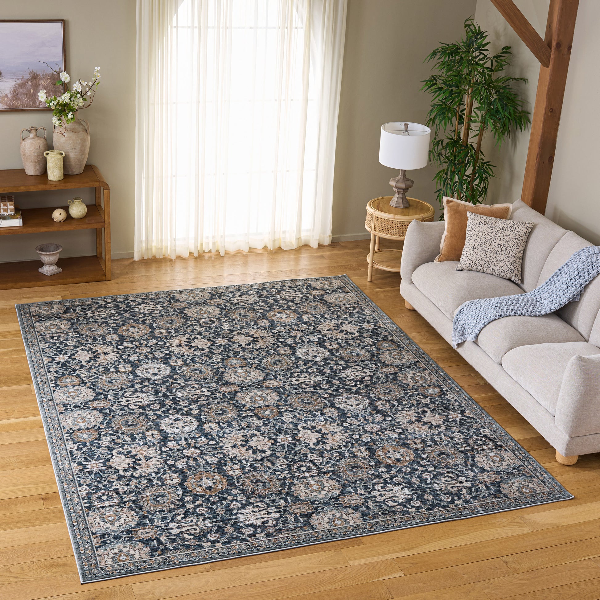 Safavieh Sutton Area Rug, Navy Brown, 8’ x 10’