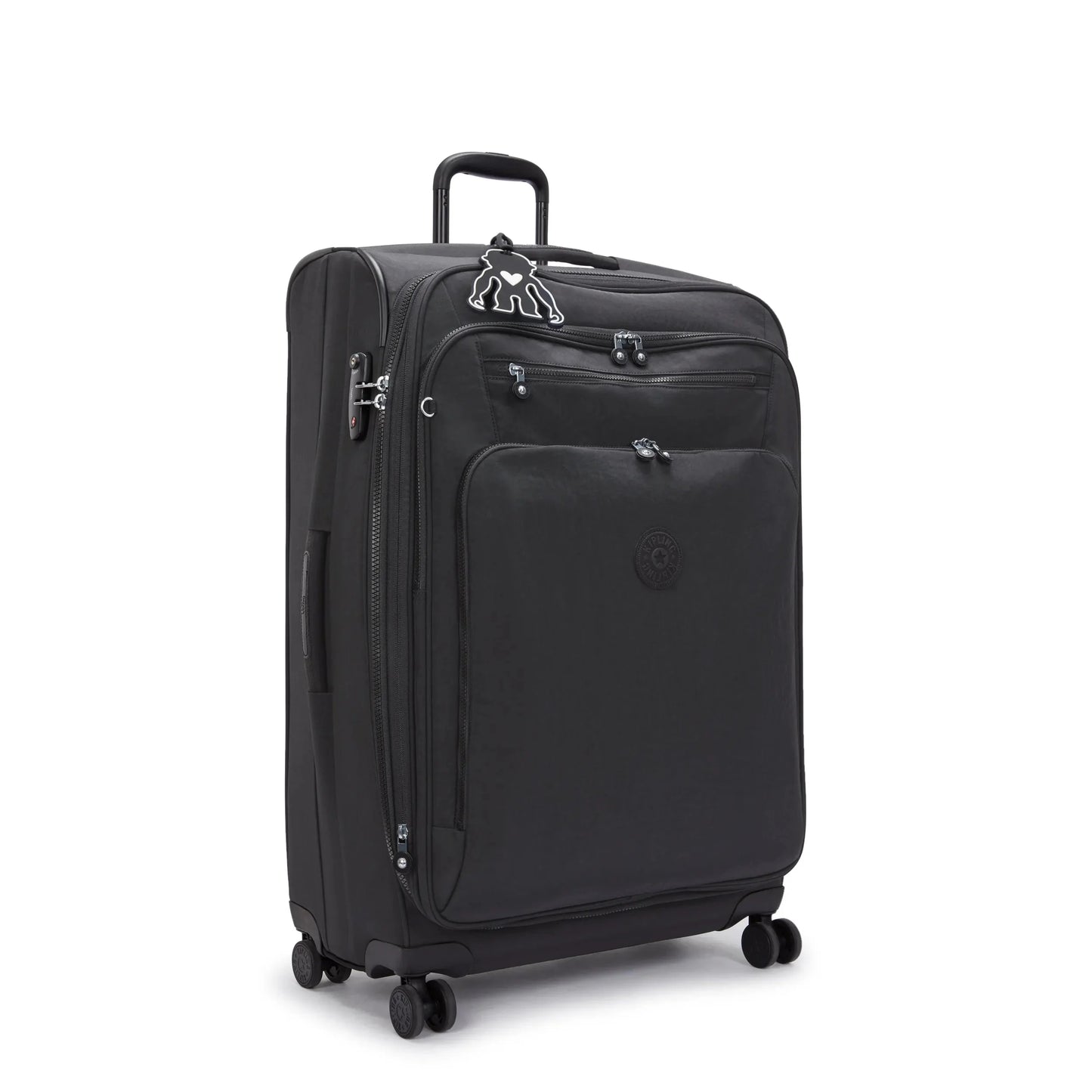Kipling New Youri Spin Large 4 Wheeled Rolling Luggage Black Noir