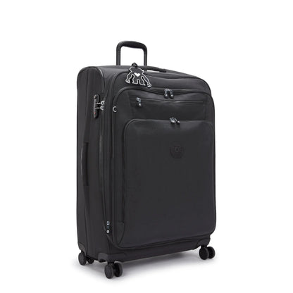 Kipling New Youri Spin Large 4 Wheeled Rolling Luggage Black Noir