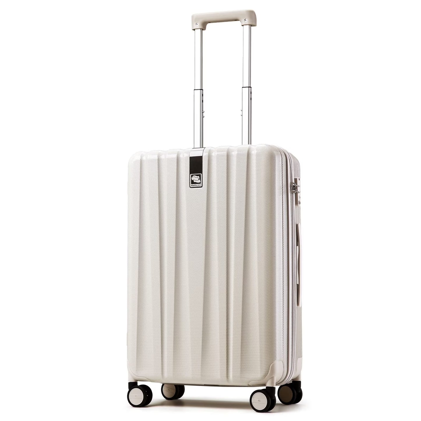 Hanke 28in Adult Hardside Checked Luggage, Ivory White