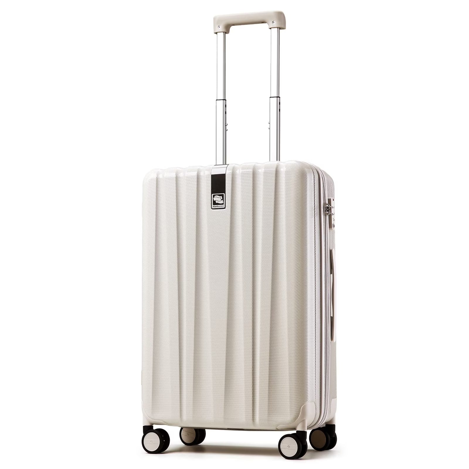 Hanke 28in Adult Hardside Checked Luggage, Ivory White