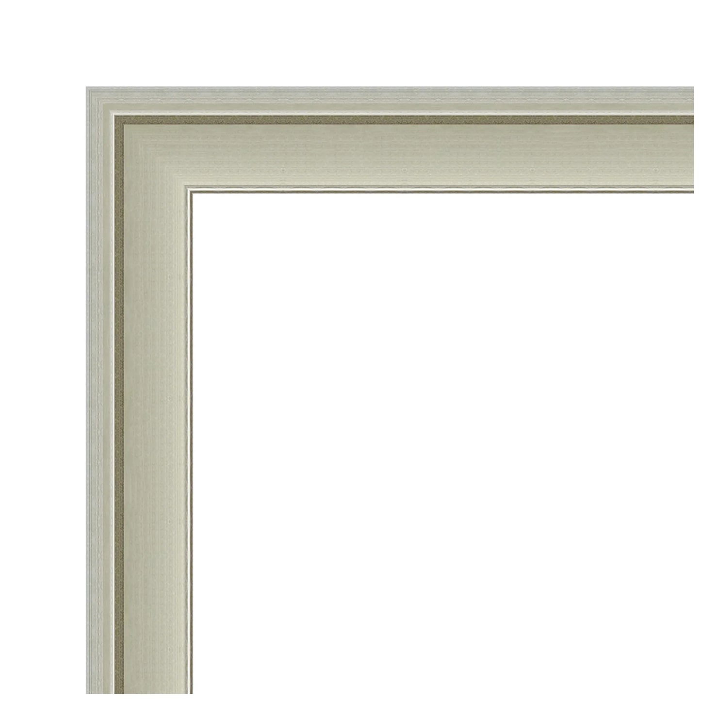Amanti Art Florence Silver Beveled Wall Mirror 31.75 x 41.75 in.