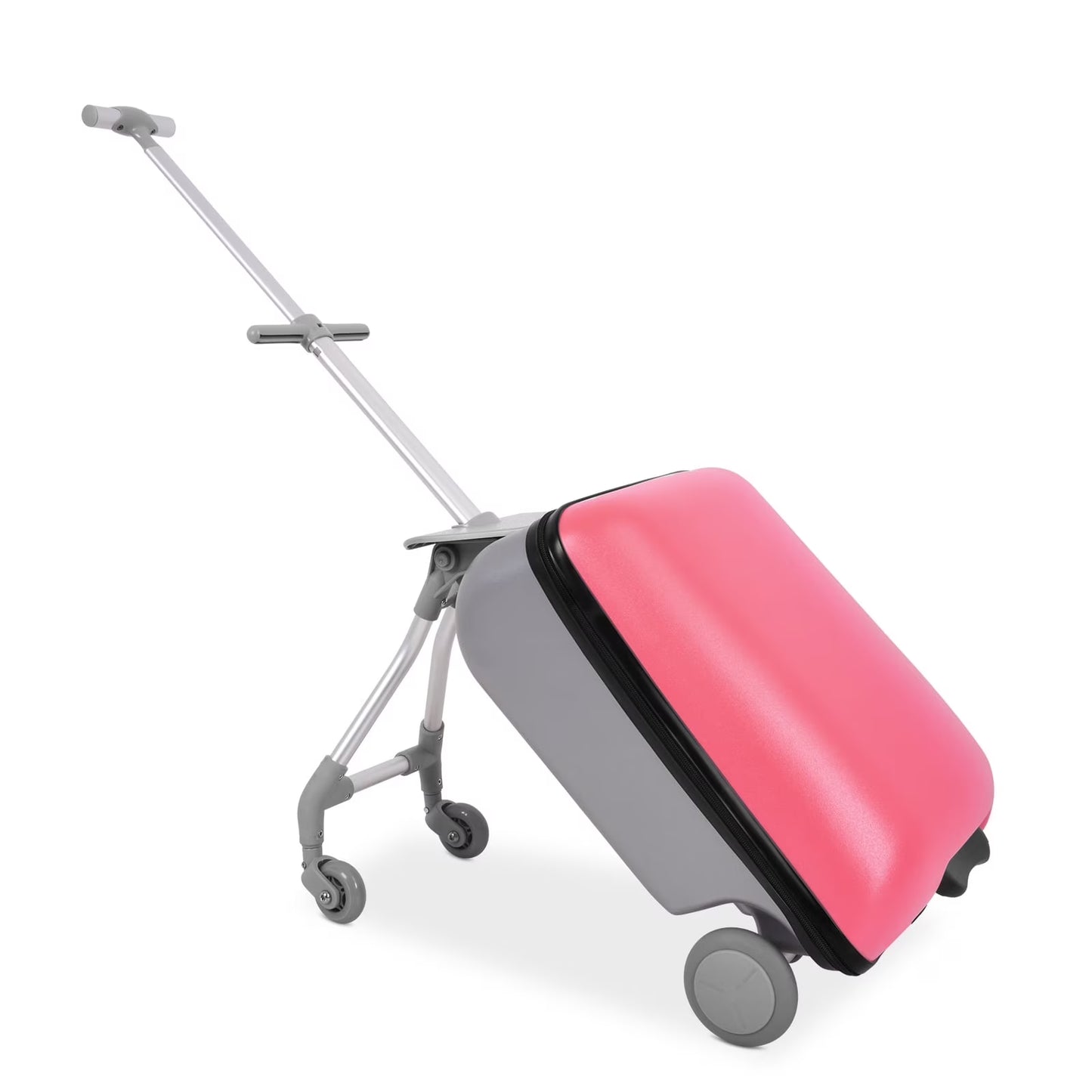 Fridtrip 20 Inch Hardside Carry on Luggage - 3-in-1 Kids Ride-on Suitcase with Spinner Wheels, Child Seat & Stroller Design, Lightweight Hard Shell Travel Luggage with Large Capacity for Family Trips