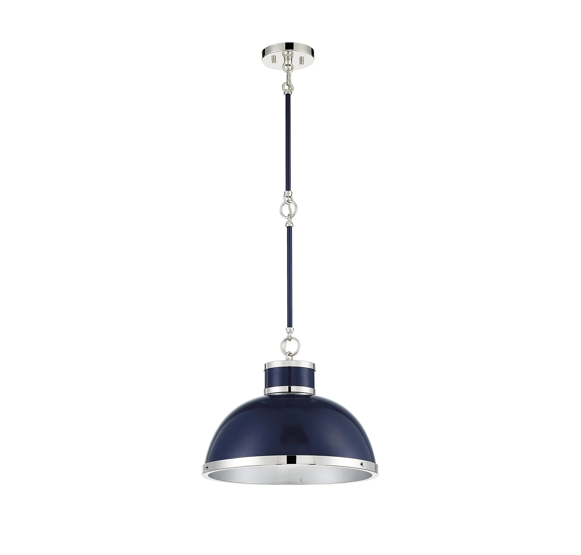 Gray with Polished Nickel Accents One Light Pendant from the Corning Collection