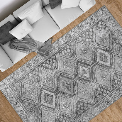 Apache Chenille Area Rug, Theodora Gray, 5' x 8'