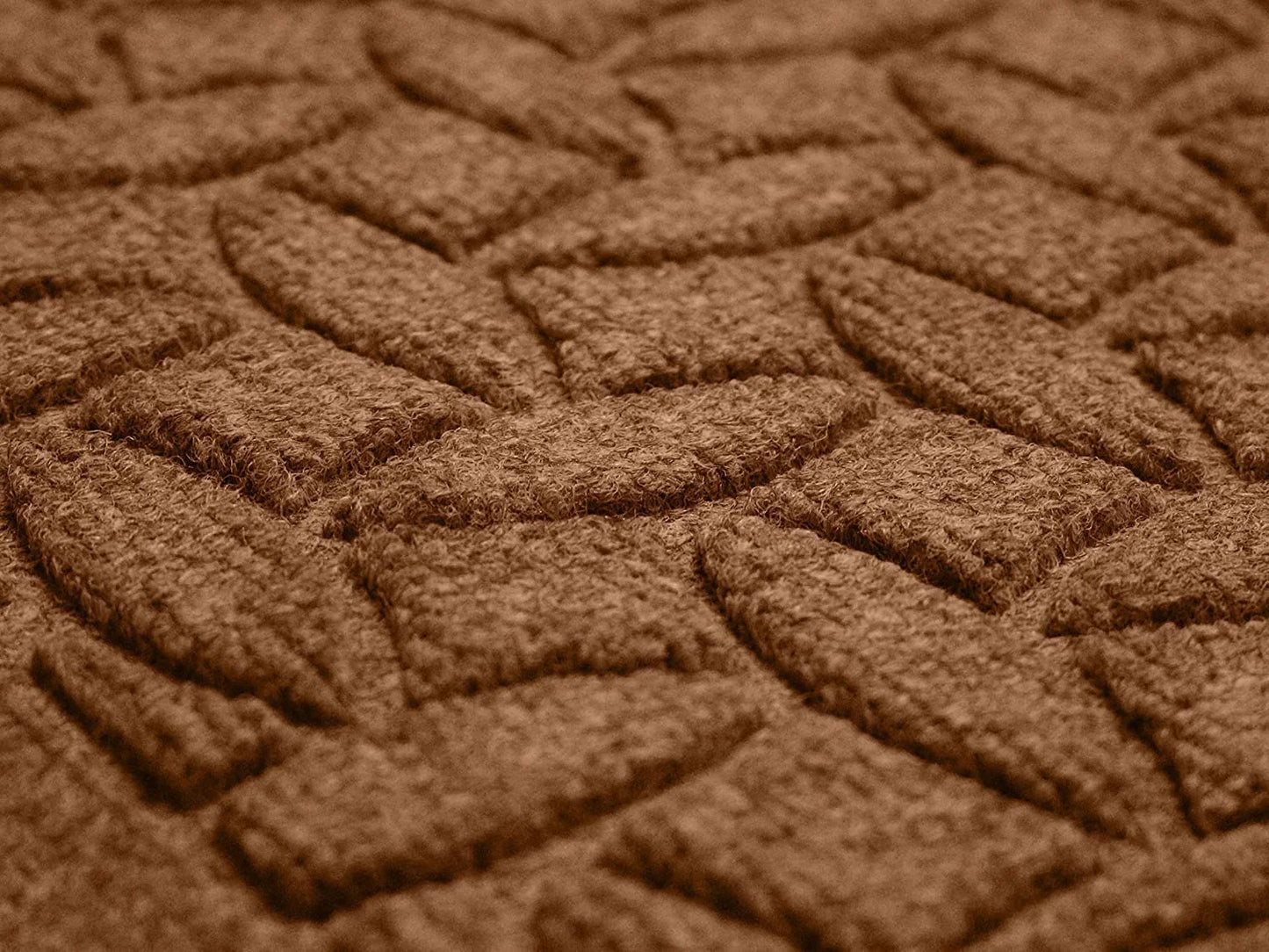 Bungalow Flooring Waterhog Runner Door Mat, 2' x 5' Made in USA, Durable and Decorative Floor Covering, Skid Resistant, Indoor/Outdoor, Water-Trapping, Ellipse Collection, Dark Brown