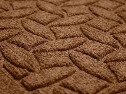 Bungalow Flooring Waterhog Runner Door Mat, 2' x 5' Made in USA, Durable and Decorative Floor Covering, Skid Resistant, Indoor/Outdoor, Water-Trapping, Ellipse Collection, Dark Brown