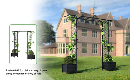 Zhongma Metal Arbor 835'' High Green Carbon Steel Arbor, Moisture Resistant Planters