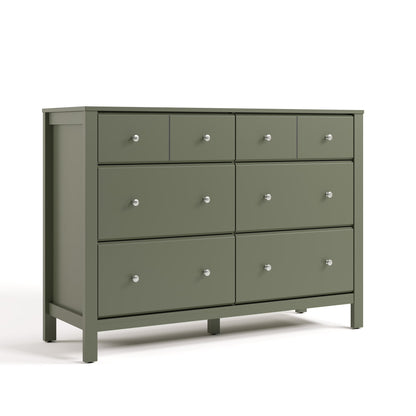 Storkcraft Horizon 6 Drawer Nursery Double Dresser, Driftwood