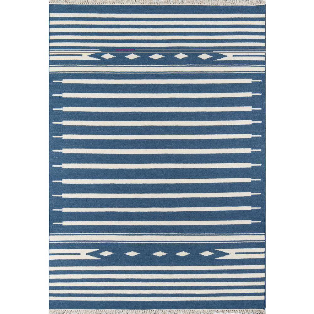 Erin Gates Contemporary Rectangle Area Rug, Denim, 5' X 7'6"