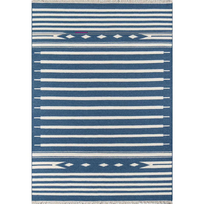 Erin Gates Contemporary Rectangle Area Rug, Denim, 5' X 7'6"