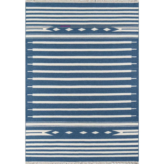 Erin Gates Contemporary Rectangle Area Rug, Denim, 5' X 7'6"