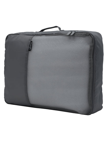 Wrangler 4 Pc. ABS Spinner Luggage Set with 20" & 25" Suitcases and Packing Cubes, Sharkskin