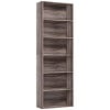 Homfa 6 Tier Freestanding Bookcase, Wooden Storage Bookshelves and Bookcases for Living Room Home Office 71'', White Finish