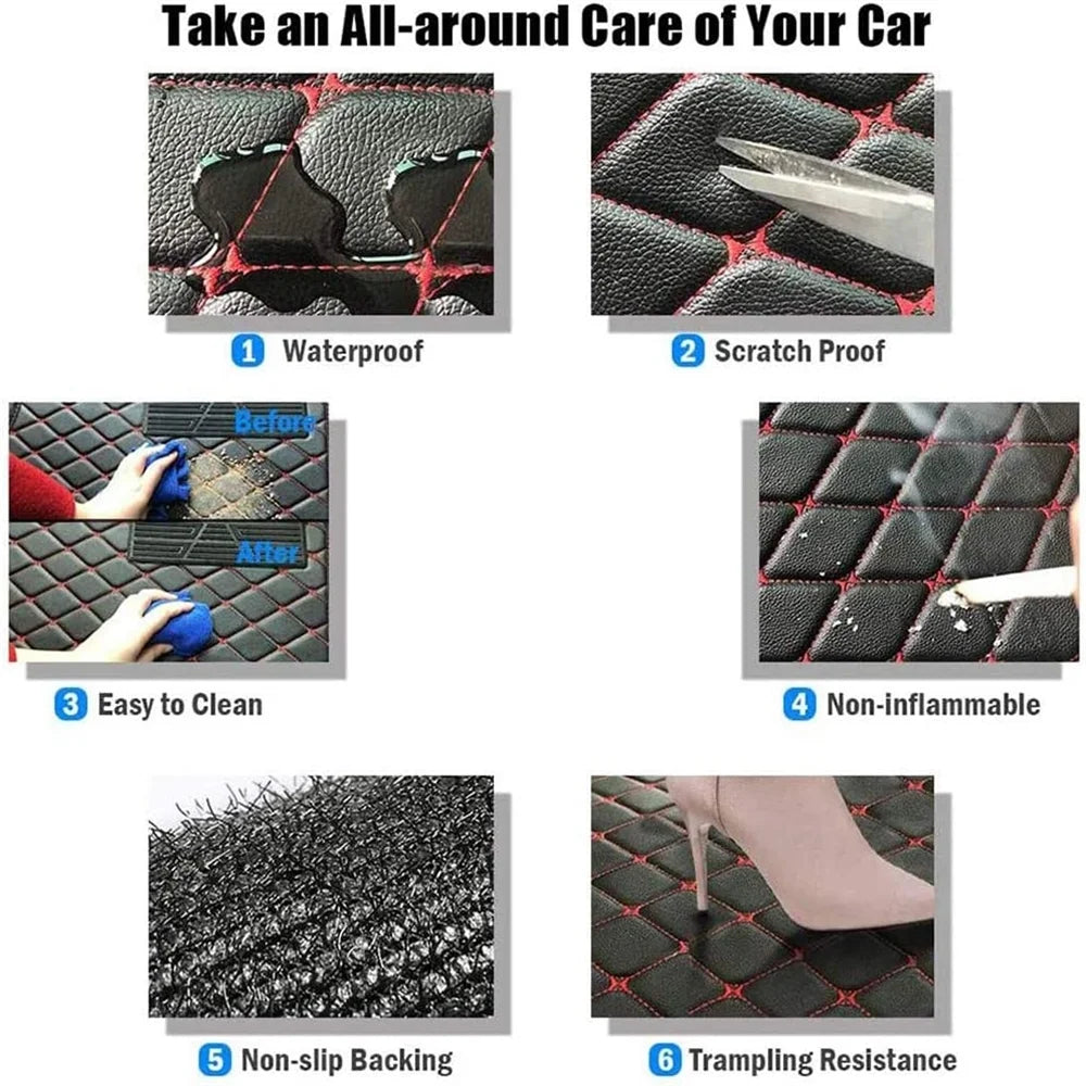 QUUFAA Car Floor Mats Custom For Tesla Model 3 2019-2024 Floor Liner Floor Mats car carpets Auto Mats Car rugs
