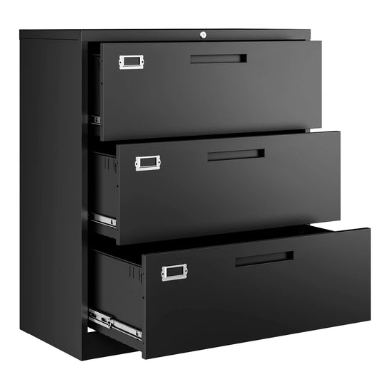 Fesbos Lateral File Cabinets,3 Drawer Metal Filing Storage Vertical Cabinets,Home Office Furniture for Organization Hanging Letter/Legal/F4/A4